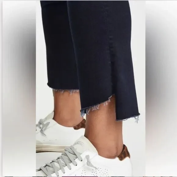 MOTHER Denim The Insider Crop Step Jeans Fray in After Party Wash size 25